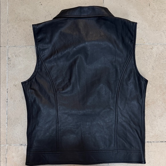 Yves Saint Laurent Black Leather Vest - Picture 6 of 6